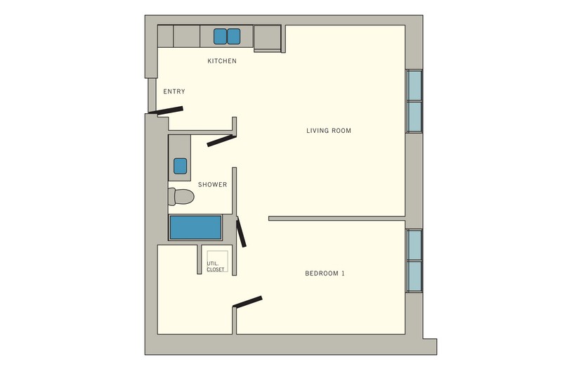 A6 Unit Floorplan