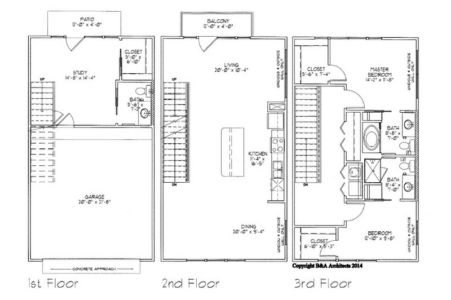 Townhomes - 3-Story Unit Floorplan